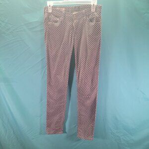 Adriano Goldschmied Stevie Ankle Slim Straight Leg Polka Dot Pants Size 25